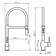Смеситель для кухни Fmark FS0252Q цвет Графит-1