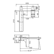 Смеситель для раковины Belz B14709 цвет Хром-8