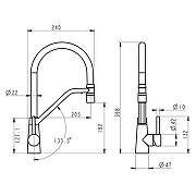 Смеситель для кухни Fmark FS0352C цвет Золото матовое-1