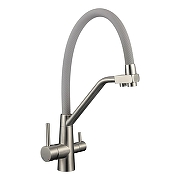 Смеситель для кухни Fmark FS0662-XL04 цвет Сатин Серый