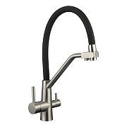 Смеситель для кухни Fmark FS0662-XL01 цвет Сатин Черный