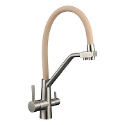 Смеситель для кухни Fmark FS0662-XL12 цвет Сатин Бежевый