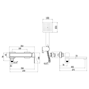 Смеситель для ванны Fmark FS8724-22A цвет Хром-1