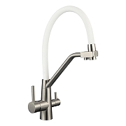 Смеситель для кухни Fmark FS0662-XL02 цвет Сатин Белый