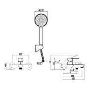 Смеситель для ванны Fmark FS8803C цвет Золото матовое-1