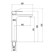 Смеситель для раковины Fmark FS8811C цвет Золото матовое-1