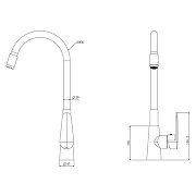 Смеситель для кухни ESKO K48GLW цвет Золото-1
