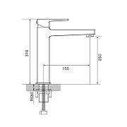 Смеситель для раковины Rose R2811 цвет Хром-15