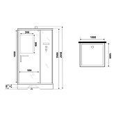 Душевая кабина Niagara Standart 100х100 ST100/15Q/BL/BK без гидромассажа-10