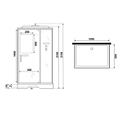 Душевая кабина Niagara Standart 120х90 ST120/90/15Q/BL без гидромассажа-10