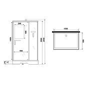 Душевая кабина Niagara Standart 120х90 ST120/90/15Q/BL/BK без гидромассажа-10