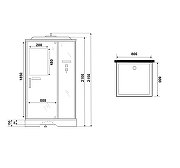 Душевая кабина Niagara Standart 80х80 ST80/15Q/BL без гидромассажа-10