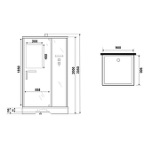 Душевая кабина Niagara Standart 90х90 ST90/15Q/BL/BK без гидромассажа-10