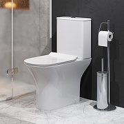 Унитаз-компакт Grossman Classic GR-4465SQ-K26 цвет Белый глянцевый с бачком и сиденьем Микролифт-1