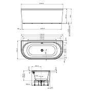 Акриловая ванна AM.PM X-Joy 170х75 W94A-170U75W-A цвет Белый-8