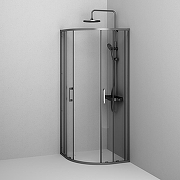 Душевой уголок AM.PM Above 80x80 W9XG-401-8080-BT профиль Черный матовый стекло прозрачное-2
