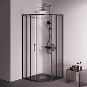 Душевой уголок AM.PM Above 90x90 W9XG-401-9090-BT профиль Черный матовый стекло прозрачное-6