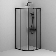 Душевой уголок AM.PM Above 90x90 W9XG-401-9090-BT профиль Черный матовый стекло прозрачное-1