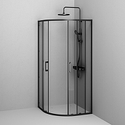 Душевой уголок AM.PM Above 90x90 W9XG-401-9090-BT профиль Черный матовый стекло прозрачное-2