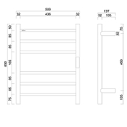 Электрический полотенцесушитель Abber Standard AH4606NG цвет Никель-4