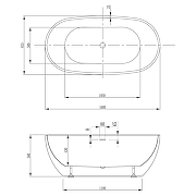 Акриловая ванна Abber 160х80 AB9263-1.6 цвет Белый-7