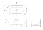 Акриловая ванна Abber 166х78 AB9510 цвет Белый-9