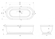 Акриловая ванна Abber 174х79 AB9515 цвет Белый-9