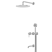 Душевая система Abber Wasser Kreis 316 AF8117BST цвет Сталь брашированная