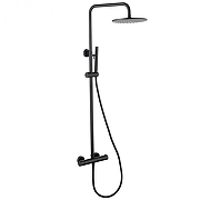 Душевая система Abber Wasser Kreis AF8160BL с термостатом цвет Черный матовый