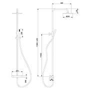Душевая система Abber Wasser Kreis AF8160BL с термостатом цвет Черный матовый-2
