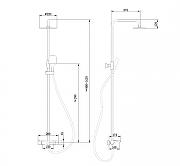 Душевая система Abber Thermostat AF8516BL с термостатом цвет Черный матовый-2