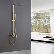 Душевая система Abber Wasserfall AF8616GL цвет Золото матовое-1