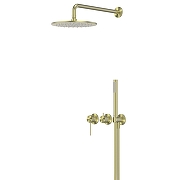 Душевая система Abber Emotion 316 AF8819BG цвет Золото брашированное