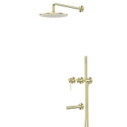Душевая система Abber Emotion 316 AF8817BG цвет Золото брашированное