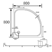 Акриловый поддон для душа Abber 80х80 AD3A080 цвет Белый-8