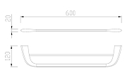 Полотенцедержатель Abber Nord AA1553NG двойной цвет Никель-2