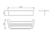 Полка для полотенец Abber Nord AA1554NG цвет Никель-2
