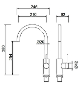 Смеситель для кухни Abber Wasser Kreis 316 AF8114BST цвет Сталь брашированная-2