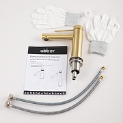 Смеситель для раковины Abber Emotion 316 AF8810BG цвет Золото брашированное-1