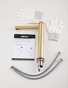 Смеситель для раковины Abber Emotion 316 AF8811BG-L цвет Золото брашированное-1