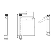 Смеситель для раковины Abber Emotion 316 AF8811BST-L цвет Сталь брашированная-2