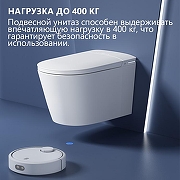 Умный унитаз подвесной Abber Bequem AC1121S цвет Белый с сиденьем Микролифт-10