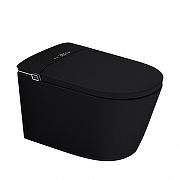 Умный унитаз подвесной Abber Bequem AC1121SMB цвет Черный матовый с сиденьем Микролифт