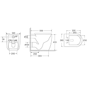  Abber Bequem AC1135T цвет Белый с сиденьем Микролифт-12