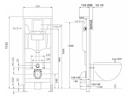Инсталляция для унитаза Abber AC0108 без клавиши смыва-8