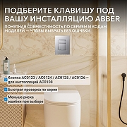 Кнопка смыва для инсталляции Abber AC0123 цвет Хром глянцевый-2