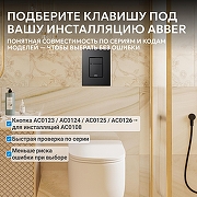 Кнопка смыва для инсталляции Abber AC0123MB цвет Черный матовый-2