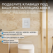 Кнопка смыва для инсталляции Abber AC0123MW цвет Белый матовый-2