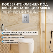Кнопка смыва для инсталляции Abber AC0124 цвет Хром глянцевый-2