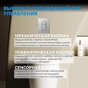 Кнопка смыва для инсталляции Abber AC0124 цвет Хром глянцевый-3